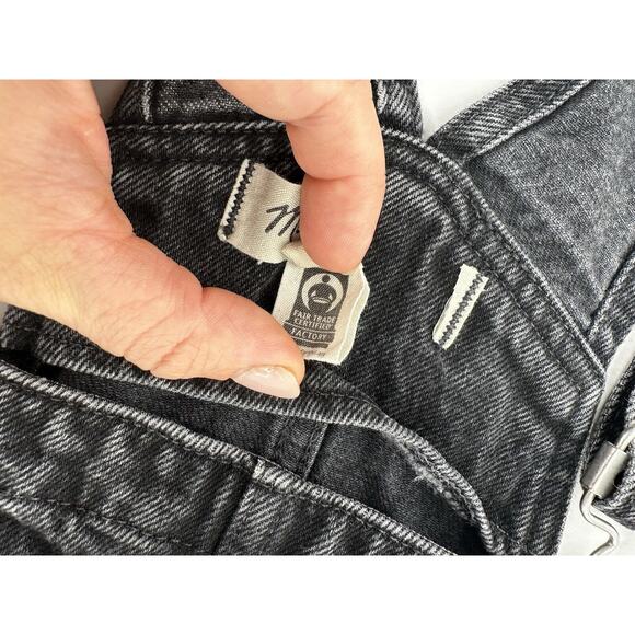 Madewell Straight Leg Overalls Sz XS Lunar Black Normcore Fall Bibs Grunge New - Picture 9 of 16